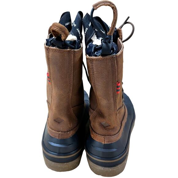 Sperry NWOB Ice Bay Black Tan Winter Duck Boots STS22567 Size 9 Waterproof - Picture 4 of 8